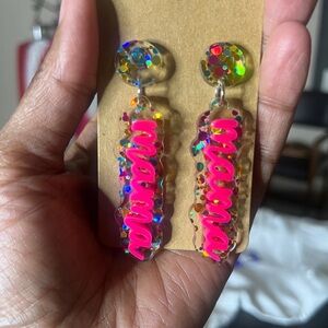 Pink “Mama” earrings